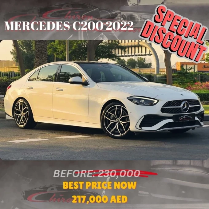 Mercedes-Benz C-Class in Dubai mileage 22000 only AED 217000